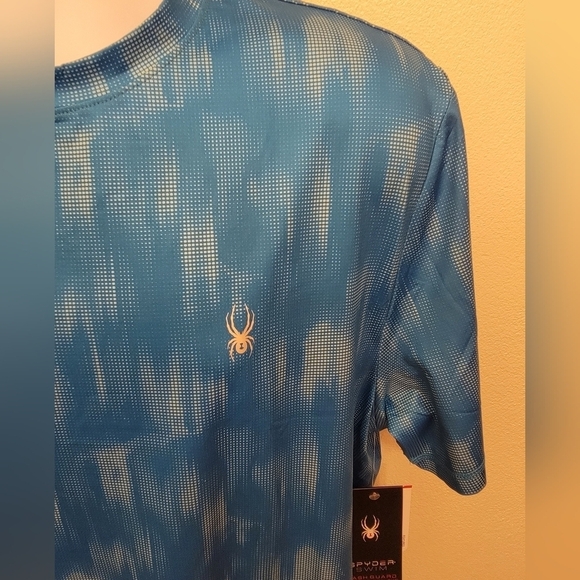 NWT Spyder Men's Short Sleeve Swim Rashguard - Picture 2 of 5